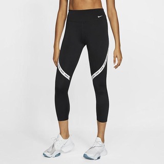 Leggings Nike One Mid-Rise Crop Dama Negrii Albi | KNZV-10897